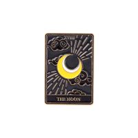 Dark Ouija Moon Enamel Pin Black Skeleton Cat Bat Badge Punk Lapel Clothes Bag Hat Halloween Brooch Goth Women Jewelry Gifts