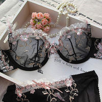 Angels Sensual Lingerie Embroidery Womens Underwear Set Sexy Bra Transparent Bra Underwear Set of Linen Sexy Bra Set AG41202