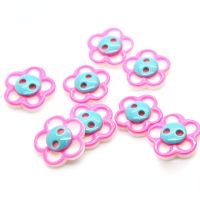 30pcs Resin Buttons Scrapbook pink Flower 2-Holes Shirt Decorate buttons for clothing diy sewing supplies sewing accessories Haberdashery