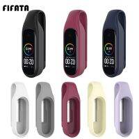 FIFATA Steel Sheet Silicone Watch Clip For Xiaomi Mi Band 4/Mi Band 3 Smart Watch Shockproof Waterproof Accessories For Xiaomi 4 Smartwatches