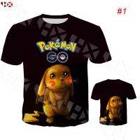 HX Pokémon Go Pikachu, Small Fire Dragon, 3D พิมพ์ Casual แฟชั่น Unisex T เสื้อผู้ชายฤดูร้อนเสื้อคู่