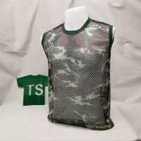 เสื้อยืดแขนกุดฉลุรูลายพราง หลายลาย  [สินค้าพร้อมส่ง]