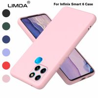 LIMIDA สำหรับ Infinix Smart 6เคสโทรศัพท์,ของเหลวซิลิก้าเจลเลียนแบบ2.2มม. + ผ้าสำลีฝาหลังผิวนอกเนื้อนิ่ม TPU