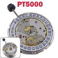 PT5000 Watch Movement Automatic Mechanical Movement 21600 Bph-28800 Bph Date Display Clone 2824 25 Jewel 25.6Mm Diameter