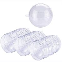 【CC】◊  Balls/Batch 70mm Hanging Transparent Plastic Filled Ornament