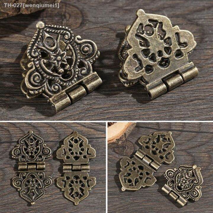 5pcs-vintage-alloy-hollow-flower-hinges-metal-cabinet-door-butt-hinges-engraving-design-box-hinges-for-wooden-cases