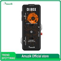 Amuzik LEF-331 Direct Box Guitar Bass Passive DI Box With Cabinet Simulator 1/4 and XLR Ture Bypass Full Metal Case Projector Mounts