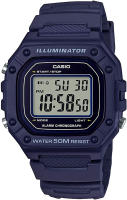 Casio Mens W-218H-1AVCF Classic Digital Display Quartz Black Watch Blue