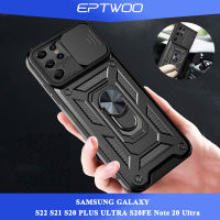 EPTWOO For Samsung Galaxy S22 S21 S20 PLUS ULTRA S20FE S21FE Note 20 Ultra Phone Case Shockproof Armor Push Pull Camera Protection Casing Magnetic Rin