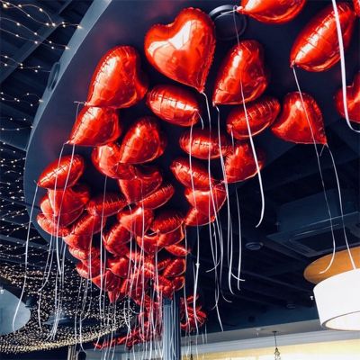 5PcsLot 10" Love Heart Foil Helium Balloons Wedding Party Birthday