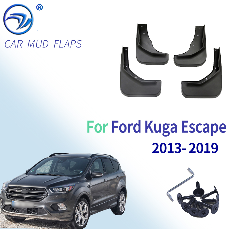 4Pcs Car Mud Flaps Splash Guards Fender Mudguard for Ford Kuga 2017 2018 2019