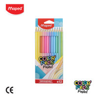 สีไม้ พาสเทลPASTEL 12 สี COLOR PEPS MAPED