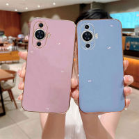 เคส Huawei Nova 11 Pro Nova 11i ล่าสุด2023หรูหราชุบขอบตรงกันตกงานฝีมือซิลิโคนนิ่ม Huawei Nova 11i Nova11เคสโทรศัพท์โทรศัพท์โปร