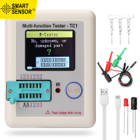 Smart Sensor LCR-TC1หน้าจอสีดิสเพลย์กราฟฟิกทรานซิสเตอร์อเนกประสงค์Tester NPNทรานซิสเตอร์PNP N-Channel P-Channel FETไดโอดความต้านทานตัวเหนี่ยวนำCapacitance SCRแบตเตอรี่การวัดอัตโนมัติเครื่องตรวจจับ