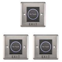 3X Infrared Sensor Switch No Contact Contactless Switches Door Release Exit Button with LED Indication