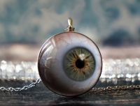 ☬ Gothic Horror Eye Charm Necklace Bloodshot Eyeball Pendant Necklace For Men Women Pagan Horror Jewelry Accessories Choker Gifts