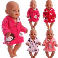 Bathrobe For 18 Inch American Doll Girl Toys &amp; 43 Cm Born Baby Clothes &amp; Our Generation &amp; Nenuco &amp; 17 Inch Reborn Baby Hand Tool Parts Accessories