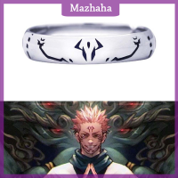 Mazhaha Anime Jujutsu Kaisen Ryomen Sukuna Itadori Yuji Ring Cosplay เปิดโลหะปรับแหวนใส่ได้ทั้งชายและหญิงเครื่องประดับอุปกรณ์เสริมของขวัญ