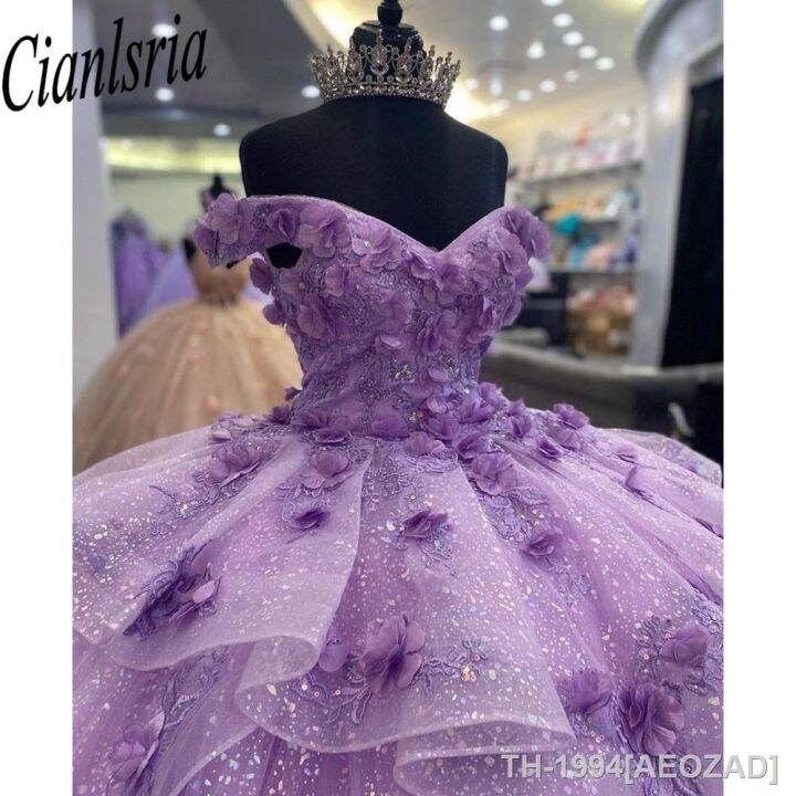 aeozad-vestidos-cintilantes-princesa-quinceanera-vestido-rosa-de-baile-doce-16-vestido-mi-angas-lantejoulas-apliques-borlas-anivers-rio-15-festa-2023