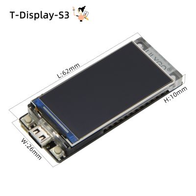 ลิลีโก®ESP32-S3 T-Display-S3บอร์ดพัฒนาแสดงผล LCD ขนาด1.9นิ้ว ST7789โมดูลบลูทูธ Wi-Fi แฟลชขนาด16MB กระดุมทั่วไป