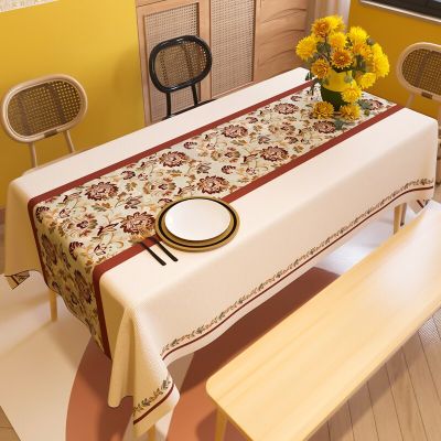 Waterproof Oxford Cloth Tablecloth Nordic Light Luxury Pastoral Table Cloth Restaurant Wedding Decor Coffee Table Cover Nappe