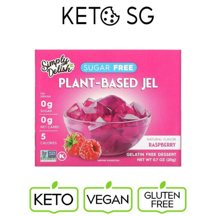 Simply Delish Natural Jel Dessert Raspberry (20 g) Keto Jelly Jello