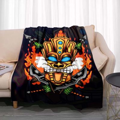 （in stock）Tiki Bar Fashion Flannel Throwing Blanket Summer Beach Aloha Hawaiian Funny Accessories Man  Party Home Decoration Bar Club（Can send pictures for customization）