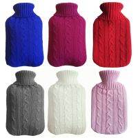 2.0 Litre Knitted Hot Water Bottle Cover Winter Soft Bag Hand Warmer Wrap Case Grey White Warming Tool Heater Protector