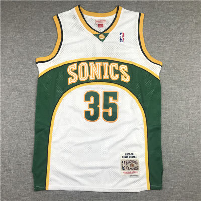 Ready Stock Ready Stock Mens 35 Kevin Durant Seattle Supersonics Mitchell Ness 2007-08 Hardwood Classics Swingman Jersey - White