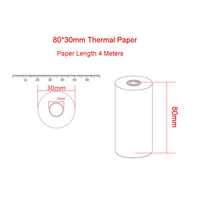 5Pcs 80x30MM Thermal Receipt Paper Roll For Mobile 80MM POS Thermal Printer YYDS