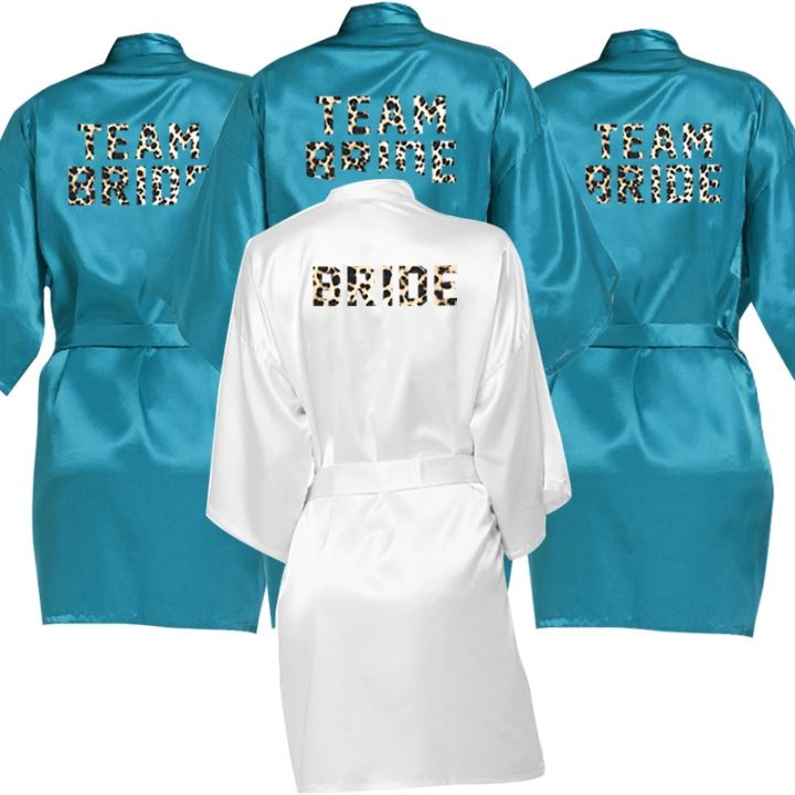 xiaoli-clothing-งานแต่งงานซาตินเสือดาวพิมพ์ทีมเจ้าสาว-robe-ผู้หญิงชุดนอน-robe-kimono-เสื้อคลุมอาบน้ำชุด-gown