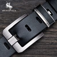 New Leather Cowhide Mens Belt Fashion Metal Alloy Pin Buckle Adult Luxury Brand Jeans Business Casual Waist Male Strap Brand Belts