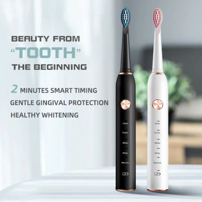 hot【DT】 Jianpai and Electric Toothbrush for Male Female Lovers 5-mode USB Charging IPX7