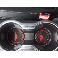 QHCP Anti Slip Car Door Groove Mats Gate Slot Mat Non slip 12Pcs Fit For Ford Mustang 2015 2016 2017 2018 2019 Inner Accessories