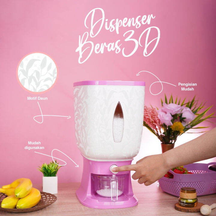 DISPENSER BERAS TRI J 10 KG OTOMATIS Lazada Indonesia