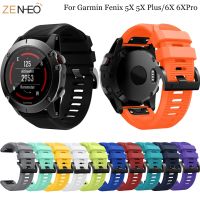 vfbgdhngh 26mm Original Sport Silicone Watchband Wriststrap for Garmin Fenix 5X 5XPlus 6X 6X Pro 3HR Easy Fit Quick Release wirstband