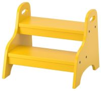 TROGEN Childrens step stool, yellow, 40x38x33 cm (ทรูเกน เก้าอี้เด็ก2ชั้น, เหลือง, 40x38x33 ซม.)