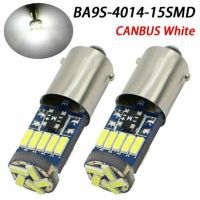 【CW】10PCS BA9S T4W T11 LED Bulbs Canbus 4014 15 SMD No Error Interior Reading Lights Car Parking Light License Plate Bulbs Ice Blue