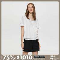 G2000 เสื้อเบลาส์ผ้ายืดผู้หญิง รูปทรงตรง (REGULAR FIT) รุ่น 3624177101 OFF-WHITE