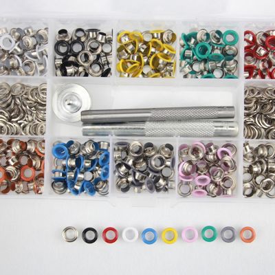 Heavy Duty Metal Eyelets Kit for Leather for Repairing Tarps Broken Shoes Canvas Leather Clothes Durable Colorful