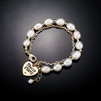 [COD] style double layered pearl bracelet female love simple niche high-end hand decoration length adjustment