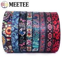 [HOT!] Meetee 5Meters 38mm Print Ethnic Jacquard Webbing Bags Strap Belt Ribbon DIY Textile Clothing Tape Decor Sewing Accessories