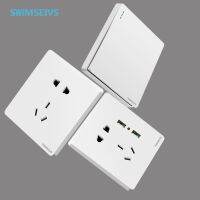 [COD] Wall switch socket Wenzhou delivery large board white five-hole full set of flame-retardant new wall