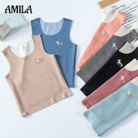 AMILA เสื้อกั๊กกำมะหยี่สำหรับเด็ก,เสื้อกั๊กฤดูใบไม้ร่วงและฤดูหนาวผ้ากำมะหยี่ AB สำหรับเด็กชายและให้ความอบอุ่นสำหรับเด็กผู้หญิง