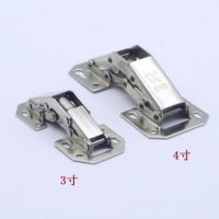 ☬ 10 Pcs 90 Degree Cabinet Hinges 3 Inch No-Drilling Hole Bridge Shaped Spring Hinge Cupboard Door Furniture Hardware With Screws