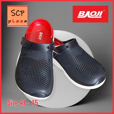 SCPOutlet รองเท้าแบบสวม รองเท้าหัวโต ทรงcroc Baoji B041-803 เบอร์ 41-45 ใส่สบาย ปกป้องเท้า