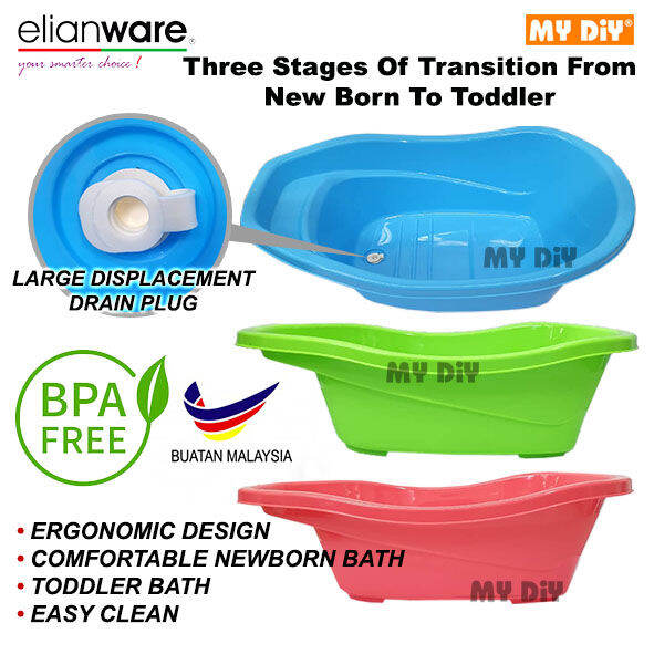 MYDIYHOMEDEPOT Baby Bath Tub Elianware Baby Bath Tub E161 BPA Free