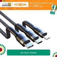 [Fairy ซูเปอร์เคสโทรศัพท์เต็ม] Moxom 3 In 1ชาร์จเร็ว2.4A สายข้อมูล (1.2เมตร)-MX-CB48สามารถใส่ได้กับ iPhone