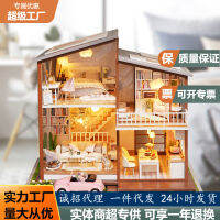 Zhiqu บ้าน Diy ห้องโดยสารช้าเวลาไม้ประกอบวิลล่าลอฟท์รุ่นห้องโดยสารสร้างสรรค์ Diy ของขวัญที่ทำด้วยมือ