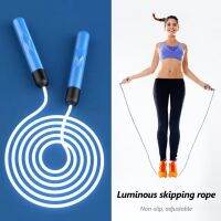 Glowing Jump Rope Adjustable Non-slip Handle Battery-operated Comfortable Grip with Light TPU LED Jump Rope Light Up Luminous Sk